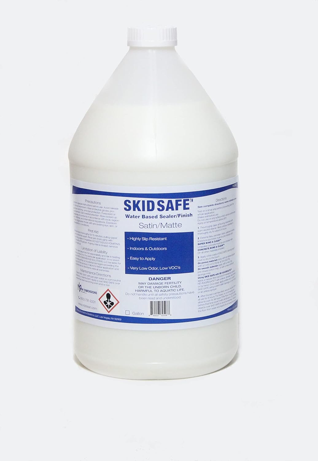 Water Based No-Slip Sealer & Finish Satin/Matte | Non-Slip Sealer & Coating for Slippery Floors | Easy Application | Exterior & Interior…… (1 Gallon)
