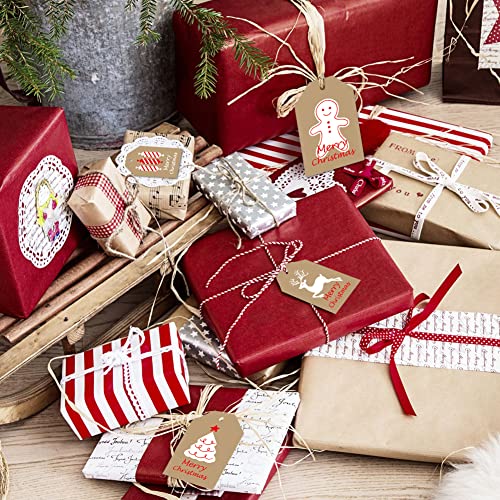 Etichette per regali di Natale, 100 etichette per