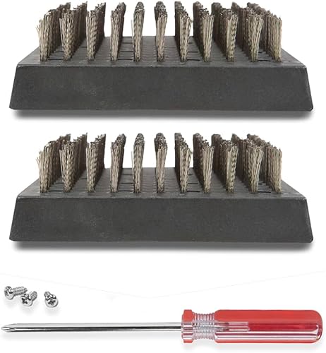 Vista 10 de BBQ-AID Cepillo para barbacoa All Angles para parrilla al aire libre – Limpia todos los ángulos, mango de madera grande y cerdas de acero inoxidable