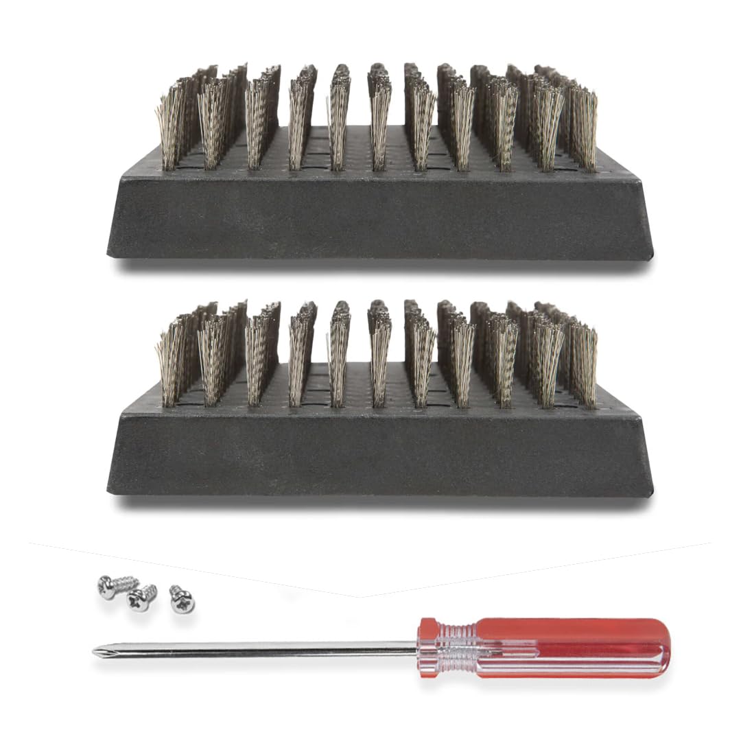 BBQ-AID Ersatz-Grillbürstenköpfe 9.9x8.9 cm,Entwickelt für 2021 Modell,für Grillbürste und Schaber,Keine Kratzerreinigung für jeden Grill: Char Broil & Ceramic