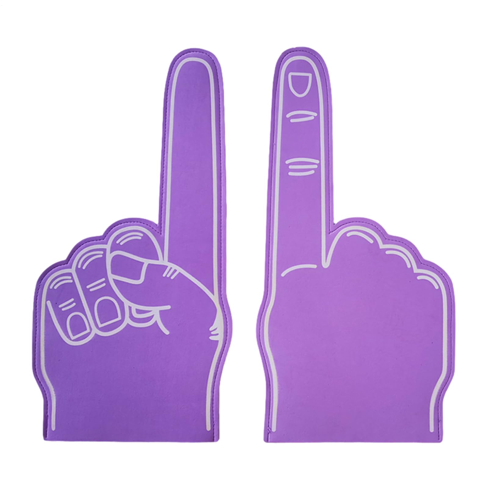 Lot de 2 doigts géants en mousse de 45,7 cm pour les fans de sport, d'événements sportifs, cadeaux de fête