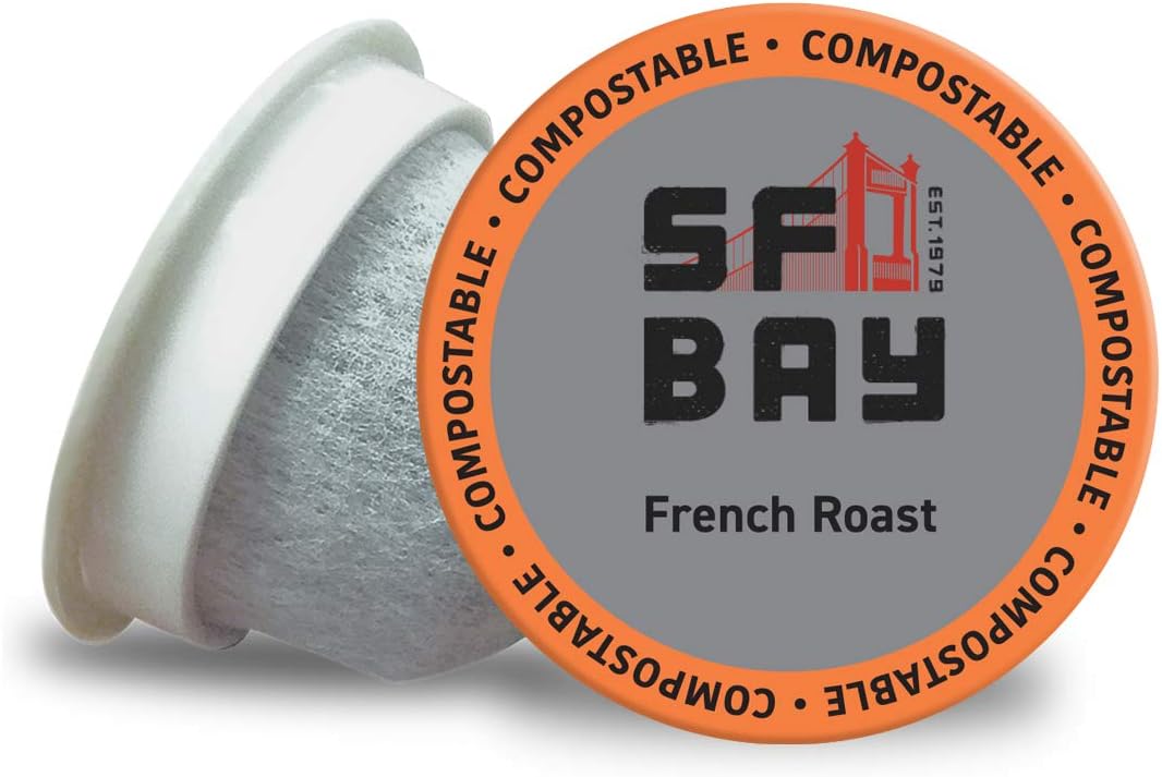 San Francisco Bay Compostable Coffee Pods - French Roast (100 Ct) K Cup Compatible including Keurig 2.0, Dark Roast