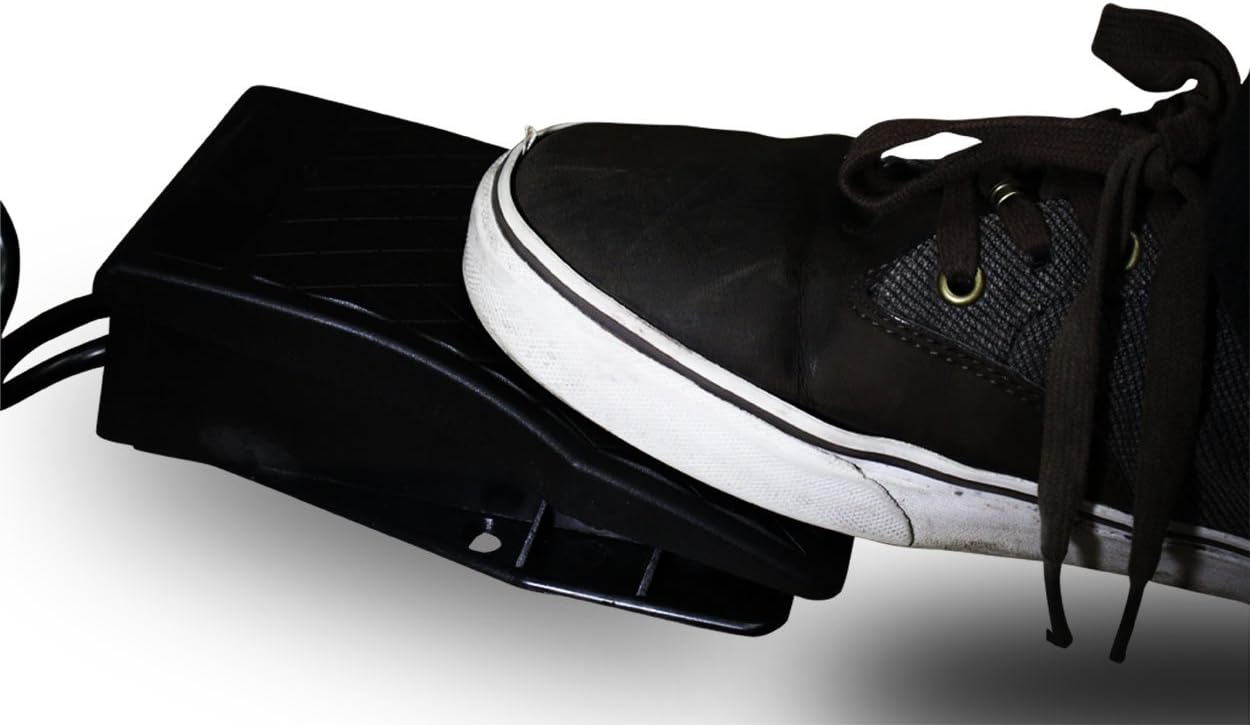 DYNAMIC Foot Pedal Accessory | For Flex Shaft Drill Motor | 7 x 4.5" Size | Slip-Resistant Diamond Texture | 60" Power Cord | TJ-17446