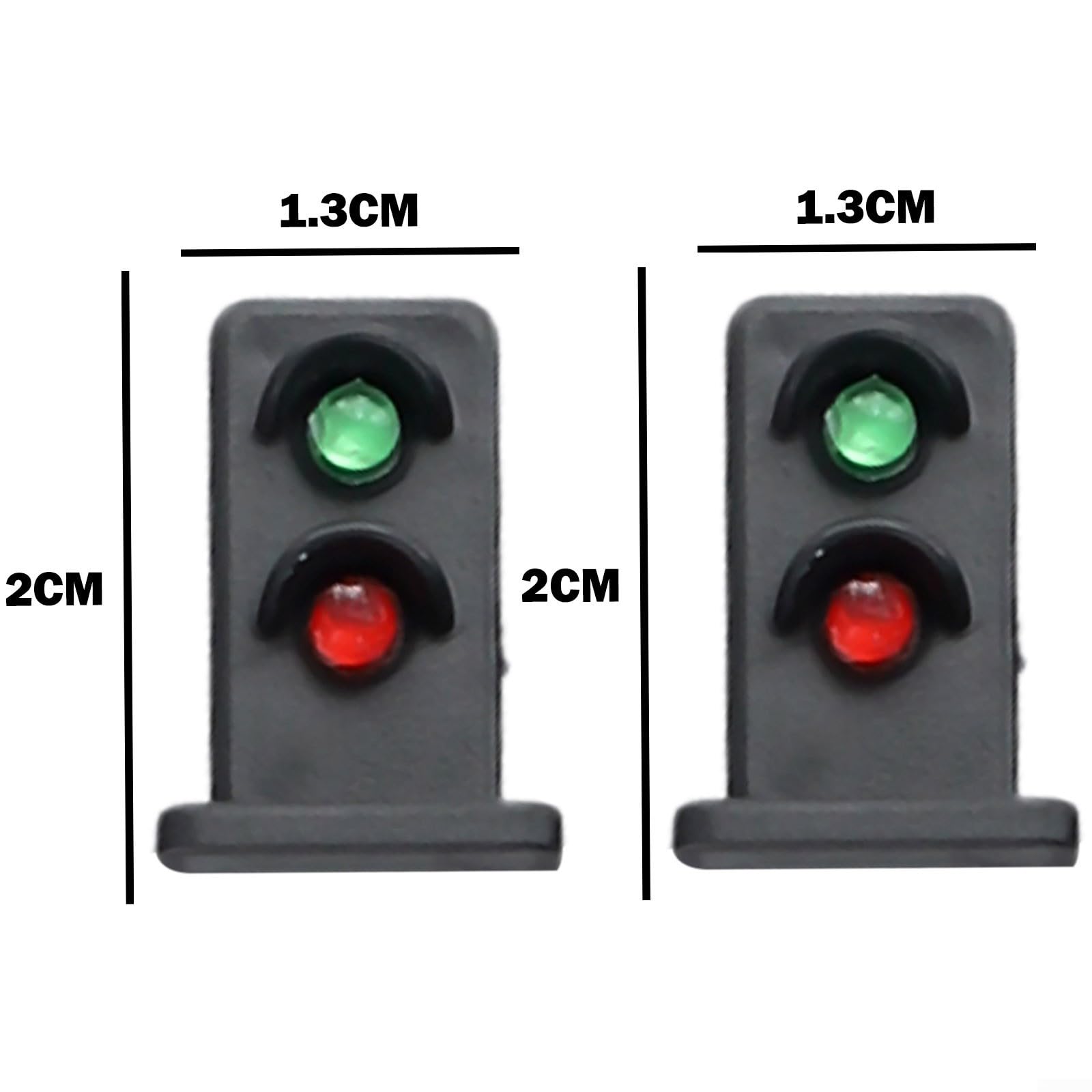 5pcs Model Railways Dwarf Signals, GreenRed LEDs, 20mm Diameter, 2 Aspects, Model Railway Led Lamppost Lamps Street Lgihts Model Railway N Gauge Lamp