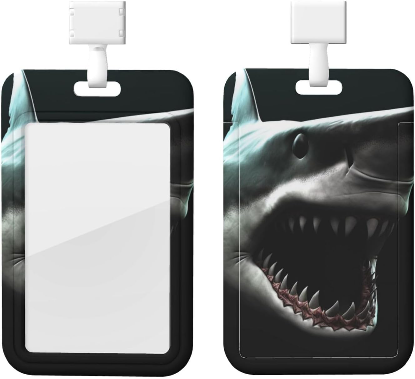 Sliding Id Badge Holder with Clear Window Badge Protector Case for