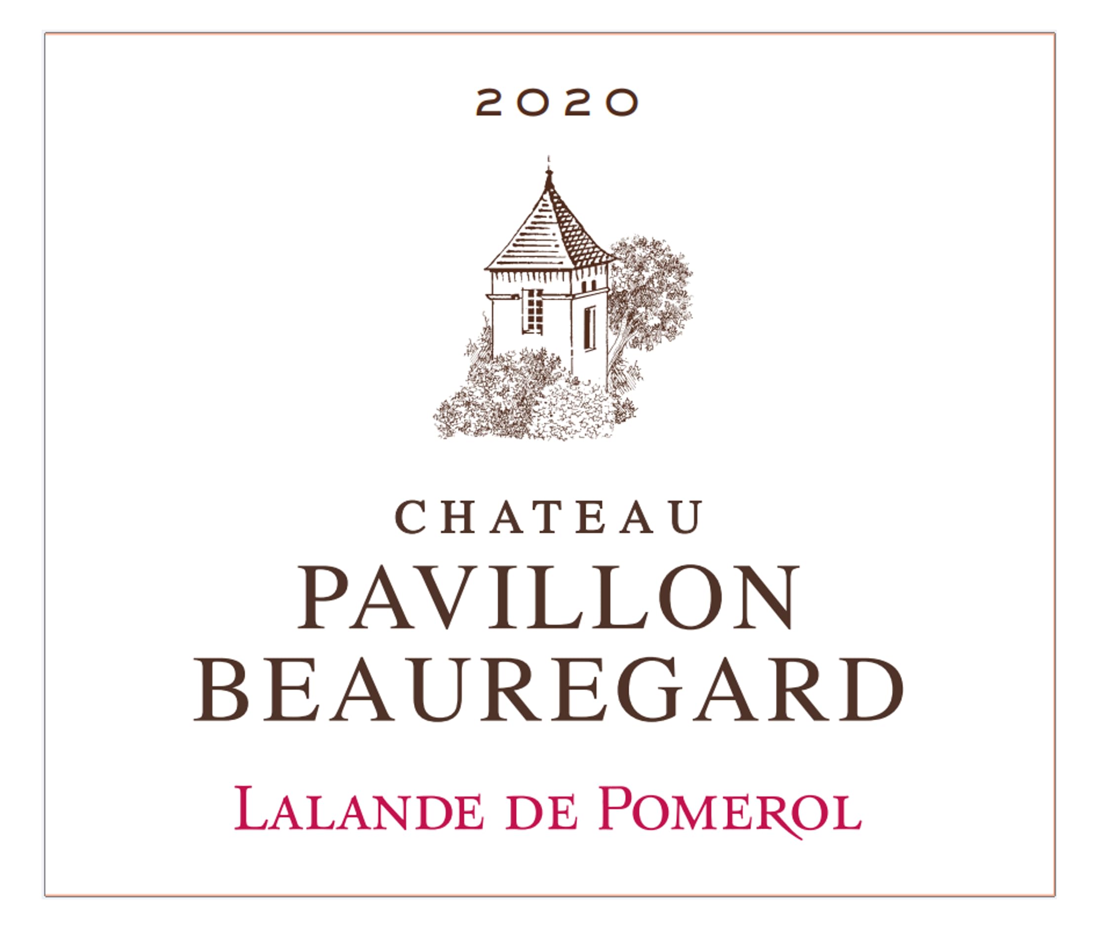 Pavillon de Beauregard - Vin Rouge - AOP Lalande de Pomerol - Millésime 2020-1 bouteilles x75cl