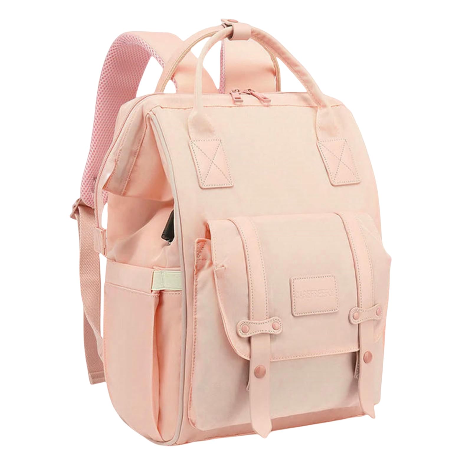 LUYYBDBG Diaper Bag Baby Nappy With 2pcs Stroller Hooks Mummy Backpack Waterproof Outdoor Travel Mommy Maternity For Stuff-pink