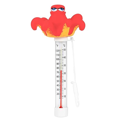 XY-WQ Termómetro flotante para piscina, tamaño grande, fácil de leer para la temperatura del agua con cuerda, piscinas, spas, jacuzzis, estanques