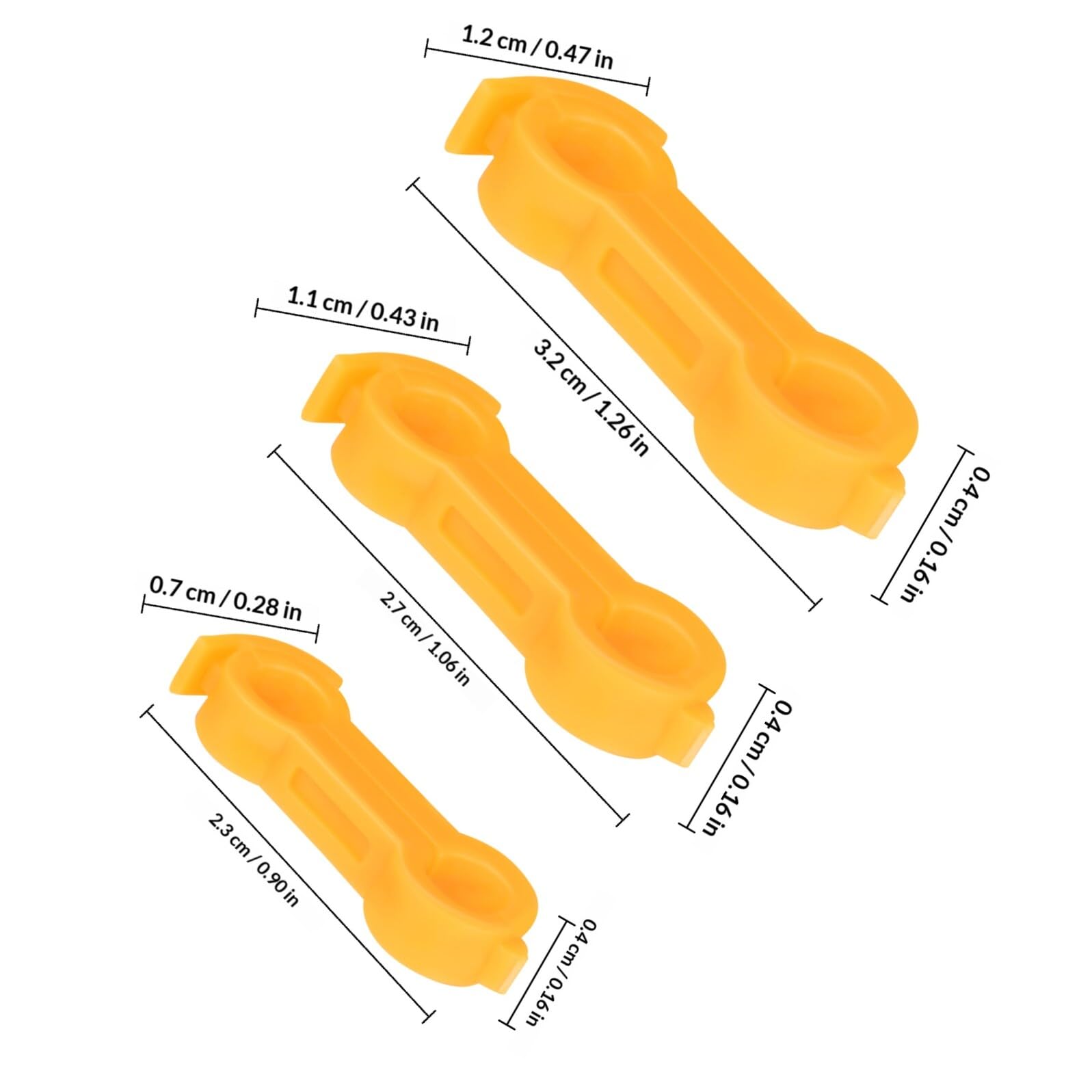 Alasum Corrector de Patas para Pollitos 12 Piezas PVC Amarillo | Diámetros 4mm, 5mm y 6mm, Soporte para Aves Recién Nacidas, Mejora la Estabilidad