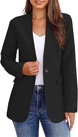 Chaqueta Blazer De Lino Para Mujer - Manga 3/4, Ligera, Informal, Ideal Verano Y Oficina