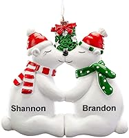 Vista 5 de Adorno de pareja de renos besándose