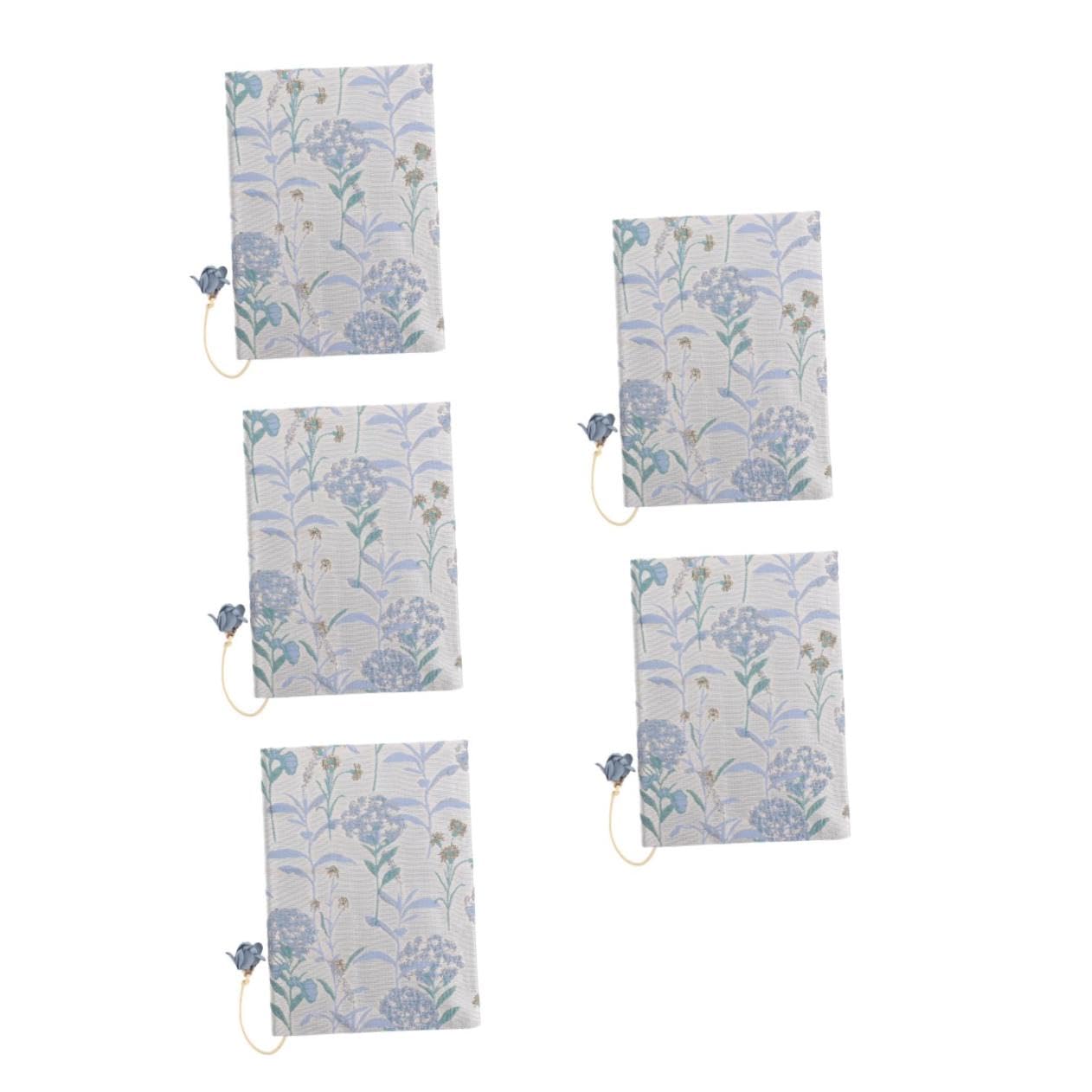 Operitacx 5 Piezas cubierta de libro de tela de libros decorativo para mangas de libro de tela el libro archivador anillas decoración funda de libro decorativa Sky-blue