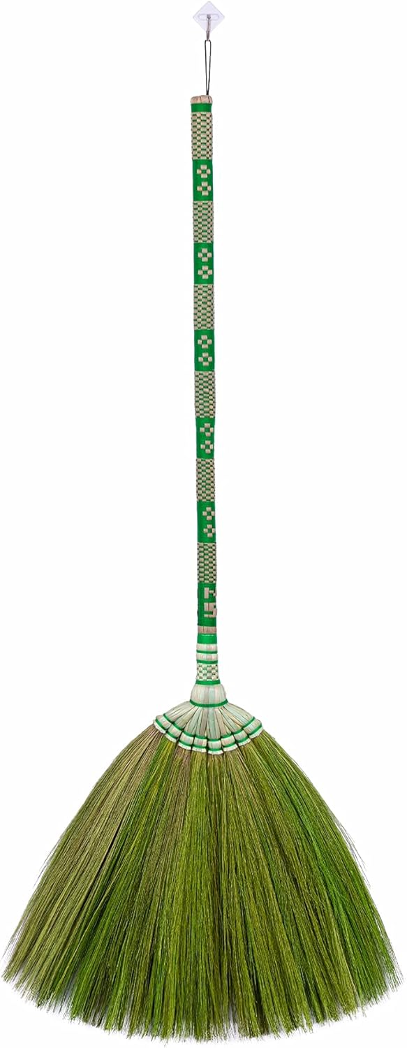 Asian Broom Grass Bamboo Stick Handle for Sweeping Cleaning Dirt Dust Garbage Size 40 inches