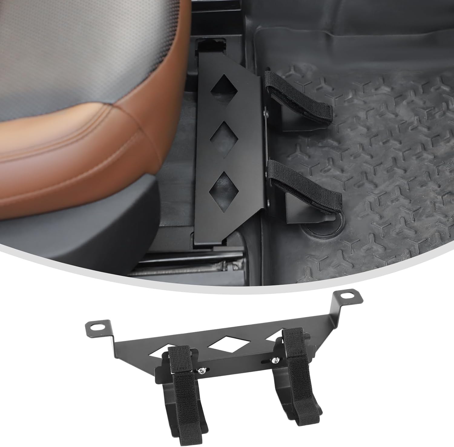 Linskip Underseat Fire Extinguisher Holder Mount Compatible with Ford Bronco Sport 2021-2025+, Quick-Access Under-Seat Fire Extinguisher Mount, Secure Metal Bracket