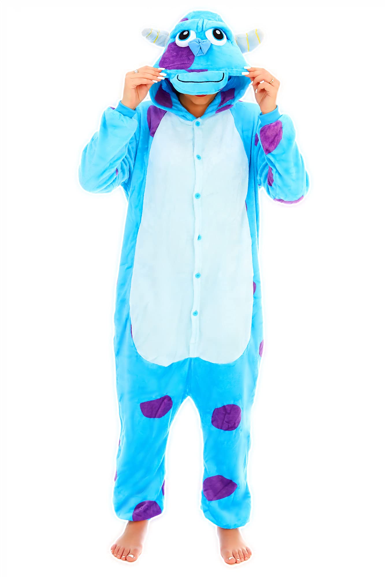 Everglamour 5055601172163 Onesie/Body Suit, Unisex-Adult, Blue, Medium
