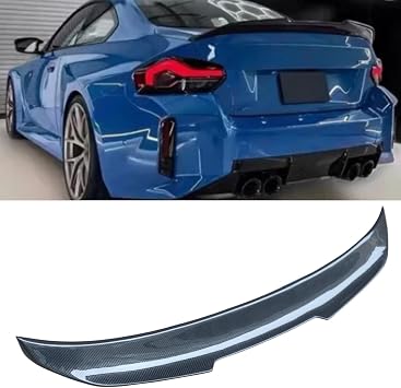 Real Carbon Fiber PSM Style Rear Trunk Spoiler Wing Fits for 2022 2023 2024 2025 BMW G42 2 Series 220i 230i M240i xDrive G87 M2 HighKick ABS Tailgate Splitter Deck Lid Lip Body Kits Trim