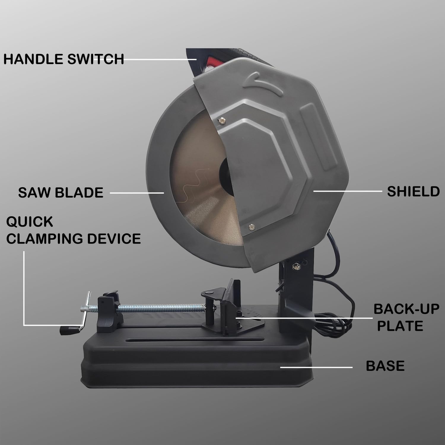 Chop Saw 14INCH Heavy Duty Metal Cold Cutting Saw 0-45 Degrees Adjustable 3500W