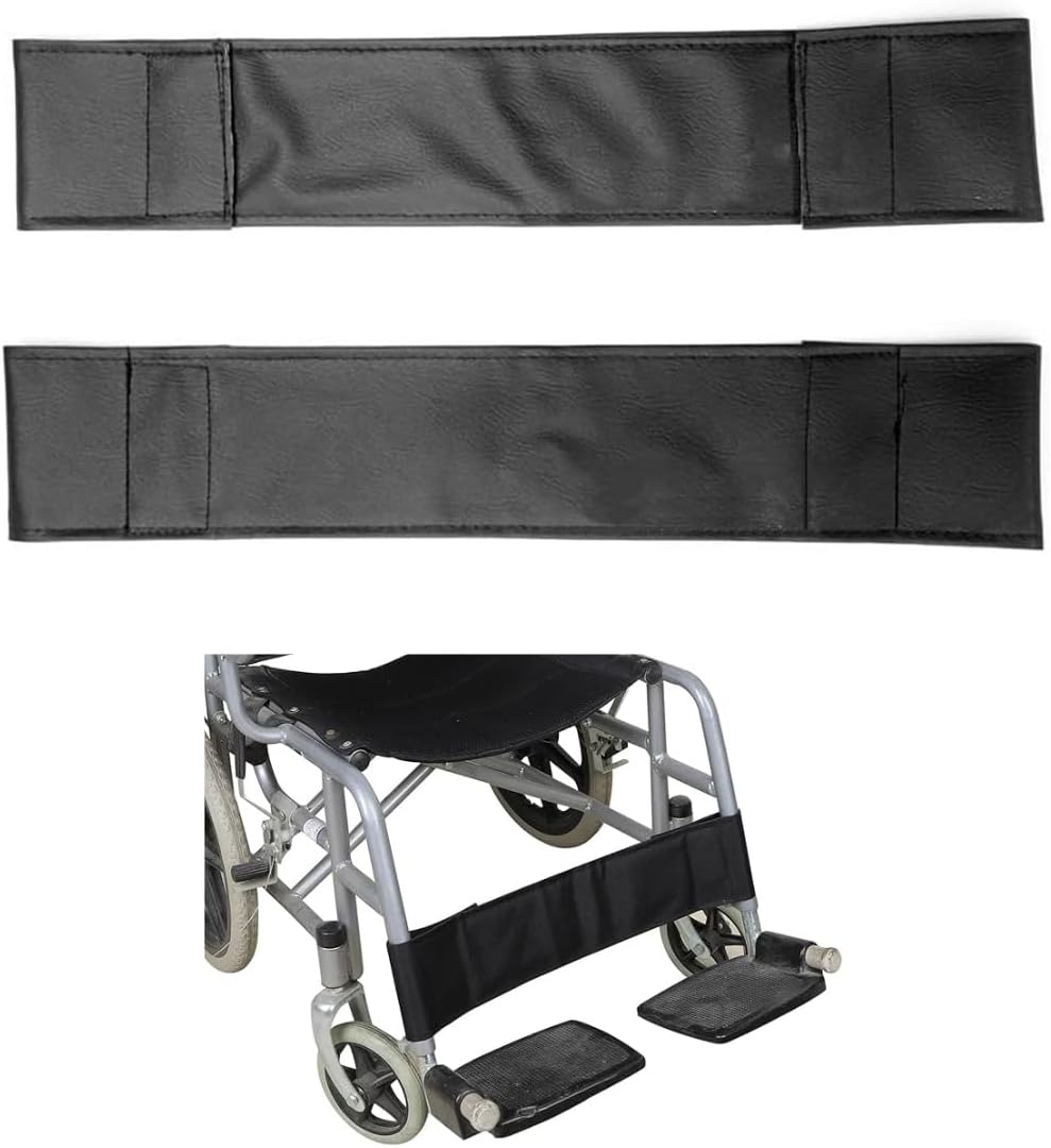 FUSHIDA 2 PCS Wheelchair Calf Strap, Lightweight Soft Footrest for Disabled Elderly,Transporter Leg Strap Support Lower Leg, Medical Leg Restraint Use Oxford Cloth Material 20.5 x 3.9 Inch F256