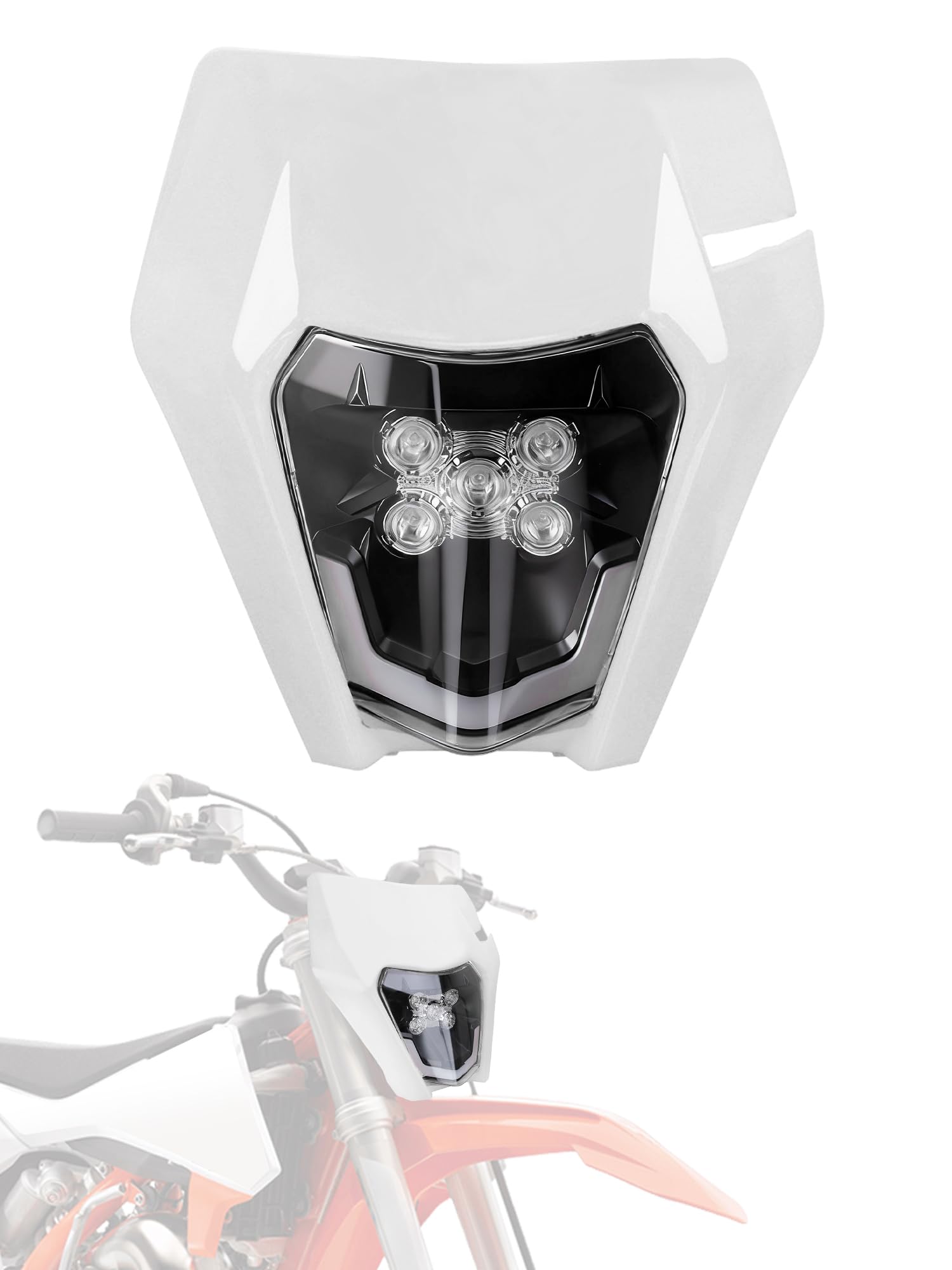 Amazon.com: JFG RACING Dirt Bike Headlight,Universal LED Dirtbike