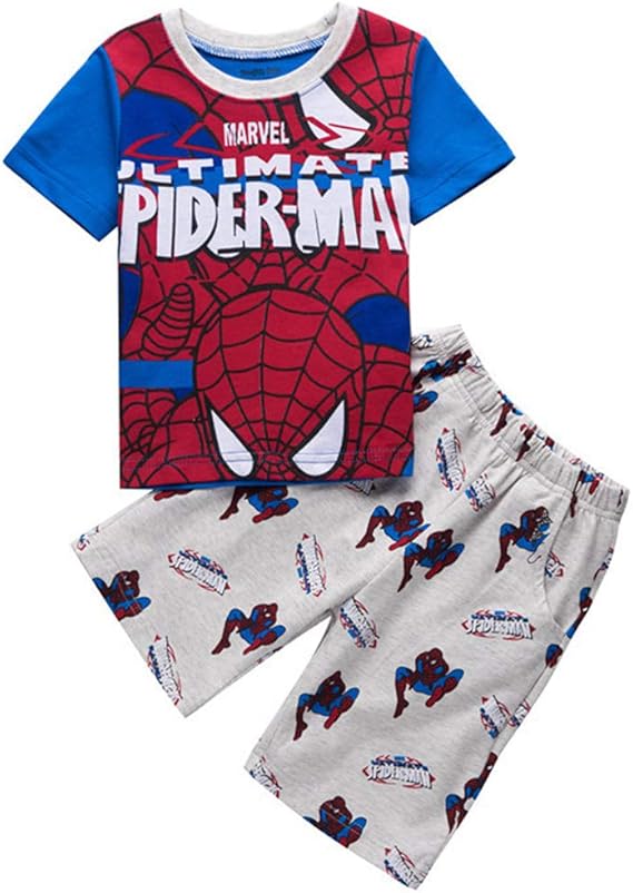 Amazon Co Jp 子供服 キッズ パジャマ 上下セット Tシャツ スパイダーマン 男の子 半袖 肌着 ベビー服 半ズボン 短パンツ ルームウエア 赤ちゃん 綿 可愛い ボーイズ 女の子 夏 柔らか カジュアル お出かけ プレゼント 90 95 100 110 1 130 服 ファッション小物