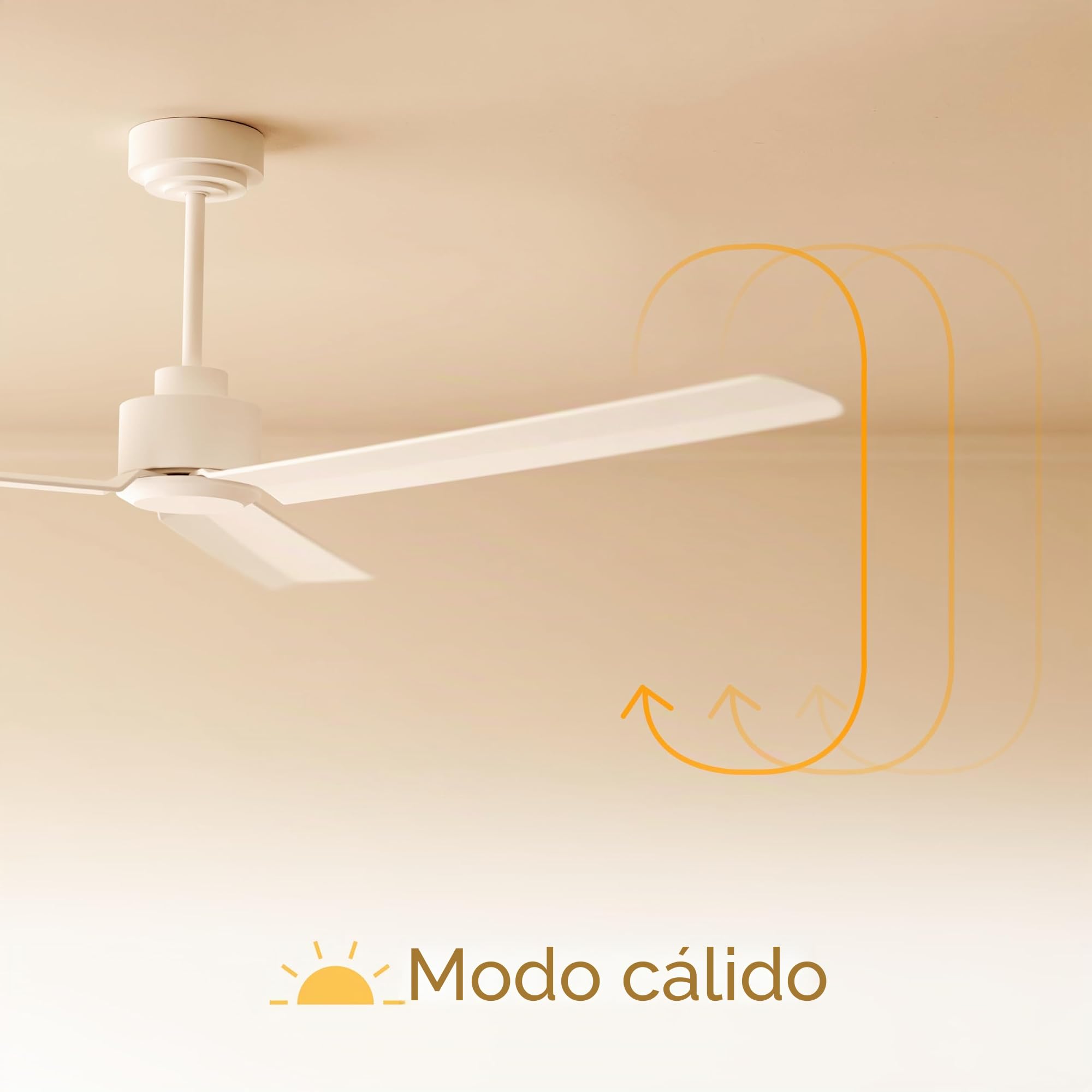 Sulion - Ventilador de Techo con luz Silencioso y Ligero SNAPFAN, Potente Motor DC, Temporizador, Verano/Invierno, Luz LED Regulable CCT, Instalación Rápida, Blanco <13 m²