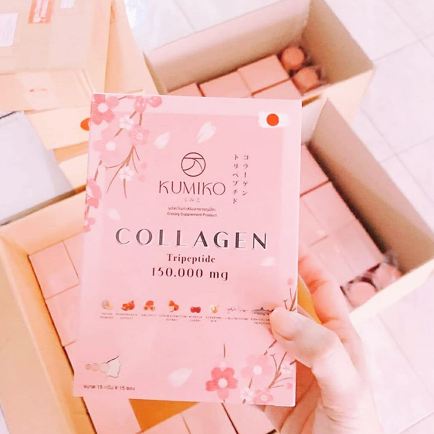 KUMIKO Collagen Tripeptide 150000mg Radiant Skin Natural Healthy Collagen Women Skin Care Nourishment Acne Blemishes Reduction Heals Dark Spot Organic Extract Supplement - Image 2