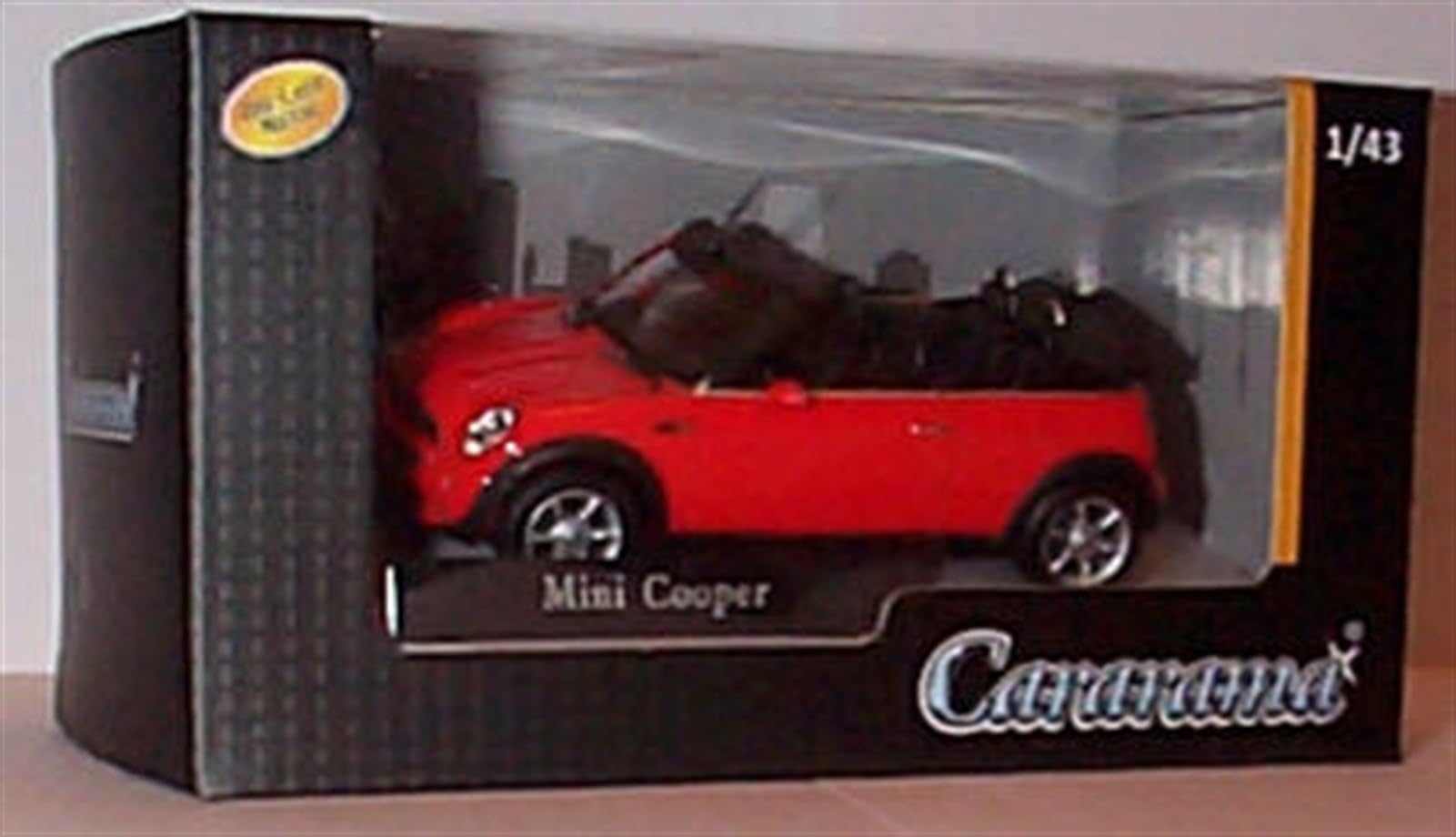 Cararama MINI C00PER Cabriolet Open in Red vehicle 1:43 scale diecast model