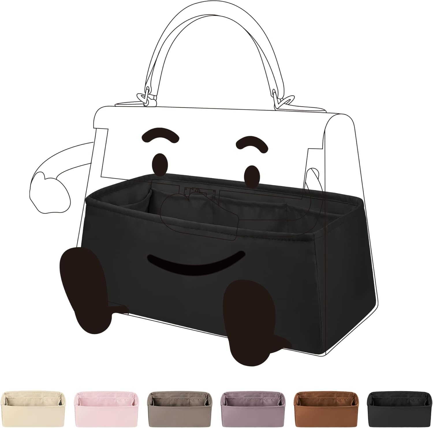 DGAZ Custom Purse Organizer insert For Hermes Kelly Doll bags，Silky Smooth Bag Organizer，Luxury Handbag & Tote Shaper（Custom，custom）