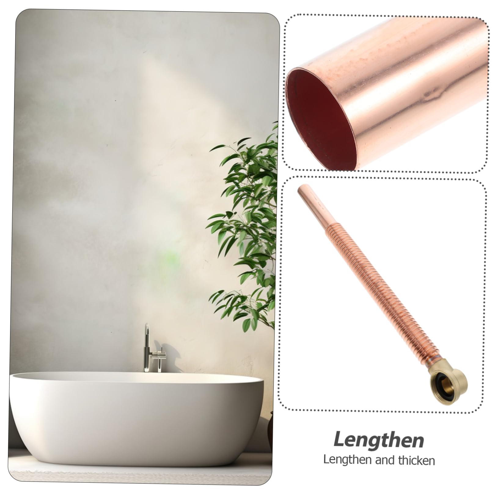 Veemoon 5stücke Bathtub Drain Pipe Aus Kupfer Flexibles Abflusssystem Für Badewannen Installieren Langlebig Verstopfungen Für Badezimmer Und Hotels