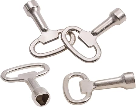 6 Pcs Silver 2x1.5 Inch Triangle Socket Spanner Key, Stainless Steel Triangle Key, Electrical Whench for Socket Key