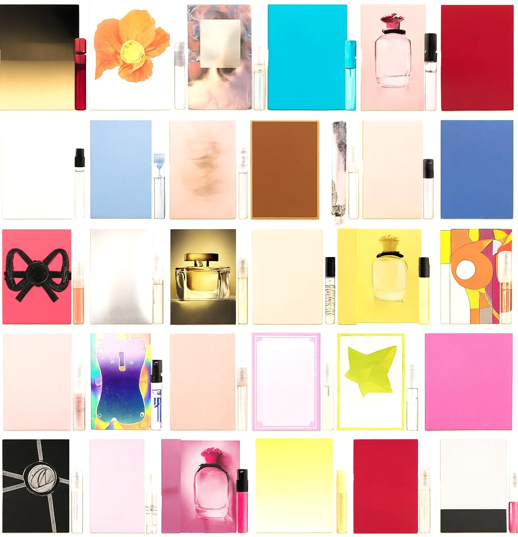 Women’s Designer Perfume Sampler Set – 9 Assorted Fragrance Mini Vials, Discovery Pack for Daily Wear, Travel & Gift Ideas