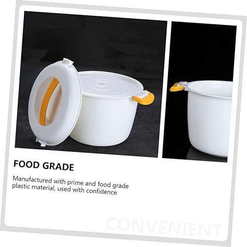 Miniatura 9 de HOMSFOU Olla arrocera para microondas, vaporizador de verduras, calentador de alimentos, apto para microondas, vaporizador apto para microondas,