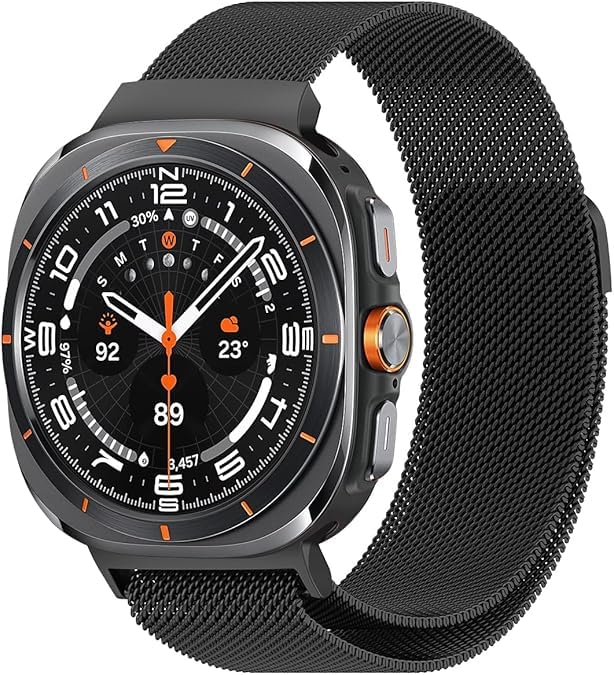 GETSABLE Stainless Steel Mesh Loop Magnetic Clasp Strap for Women Men Milanese Band Compatible with Samsung Galaxy Watch Ultra Band 47mm (2024) - Black [WATCH NOT INCLUDED] (B0DC5J6B2J) Amazon Price History, Amazon Price Tracker