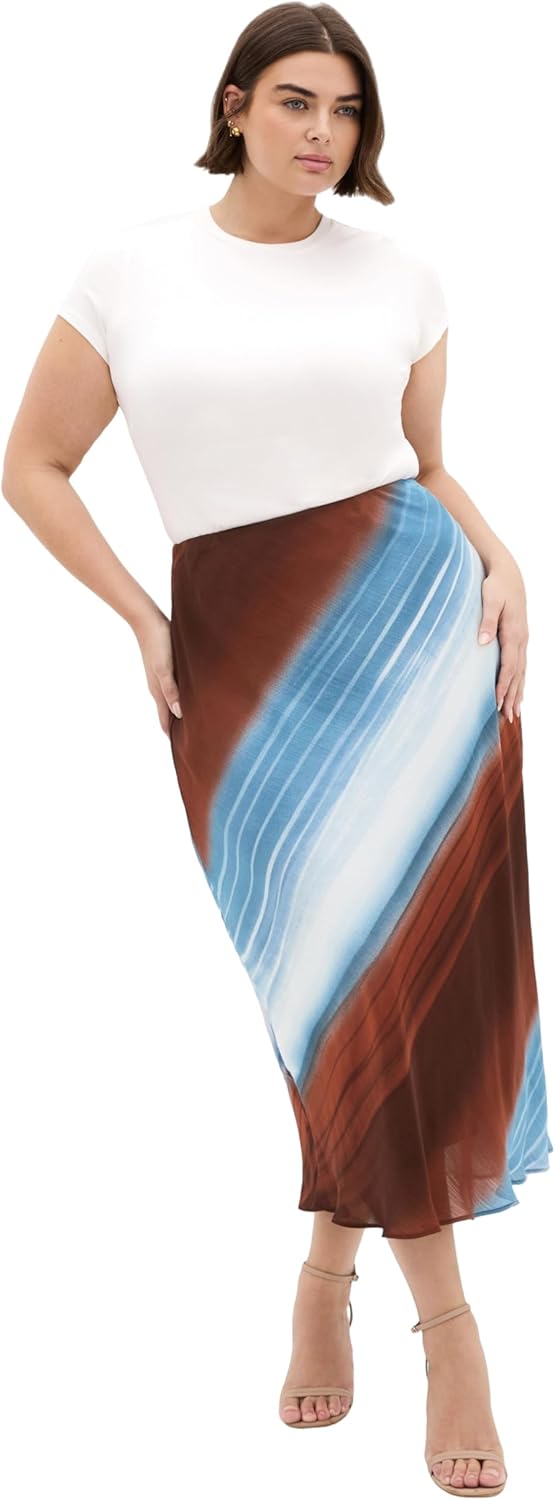 City Chic Women's Plus Size Skirt - Levitate Print