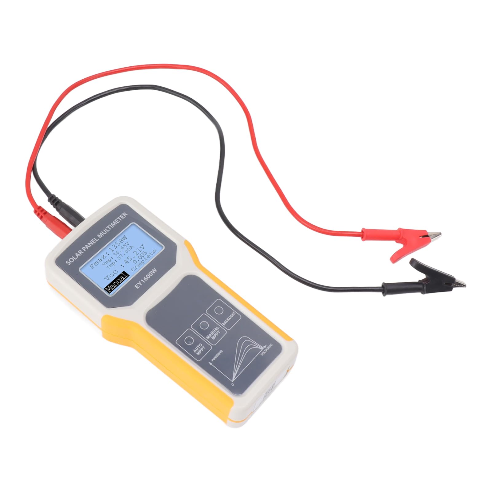 Ausla Tester di Tensione del Pannello Solare, Struttura in ABS, Multimetro MPPT per la Misurazione dell'energia Solare 12-60 V per Installatori e Produttori