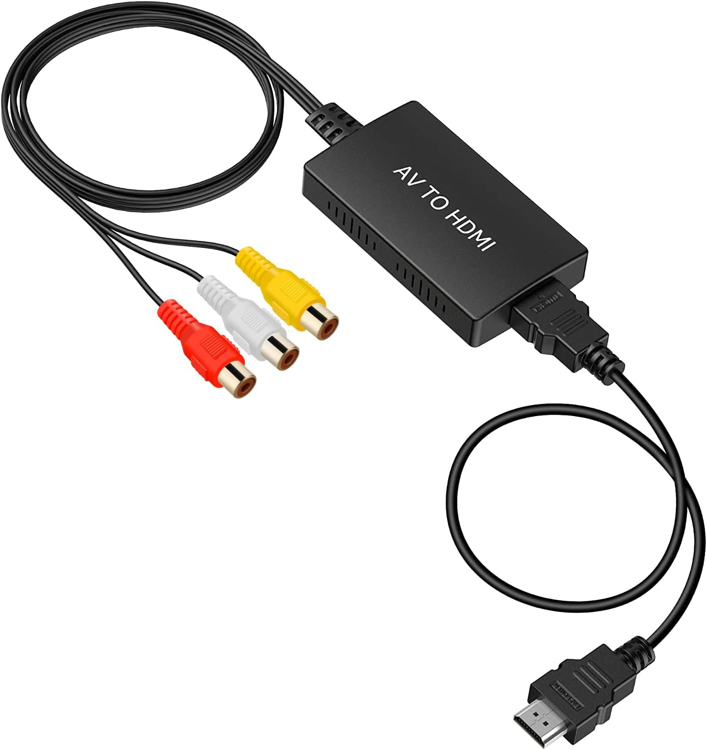 XIANREN RCA to HDMI Converter, AV to HDMI Adapter Support 1080P PAL/NTSC Compatible
