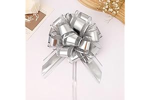 GAKA Large Silver Christmas Bows