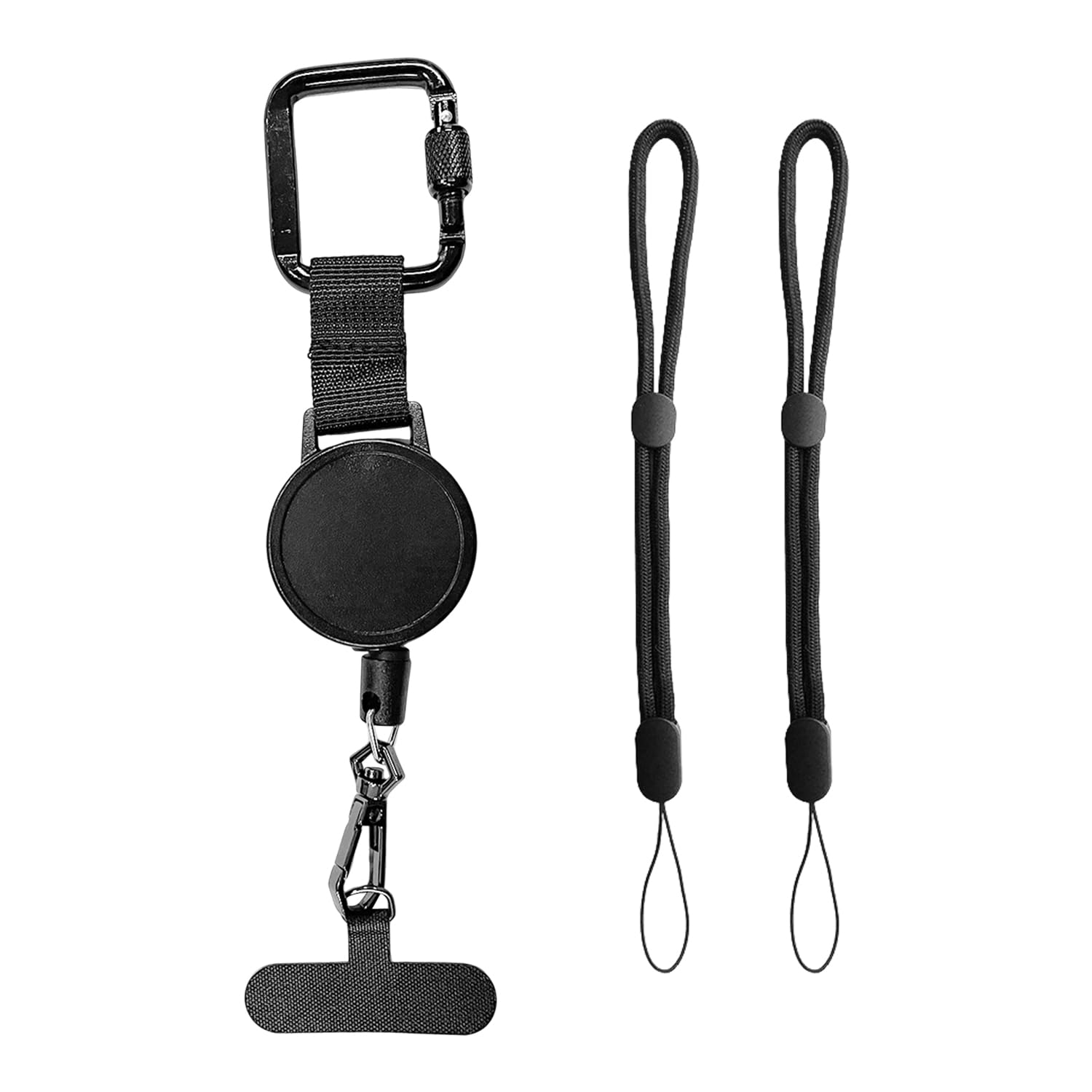 Gdfhbd Black 1 Piece Of Retractable Mobile Phone Holder And 2 Pieces Of Protective Telescopic Rope, Portable Mobile Phone Safety Rope, Multi-Function Lanyard Supplies, Anti-Theft Holder Supplies.