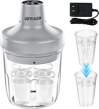 Leeya Resin Bubble Remover, in 5-9 Minutes Using a 97C Vacuum Negative Pressure System,It has a Large 3.4L Capacity and is Suitable for epoxy Resin, Silicone, and Art Crafts