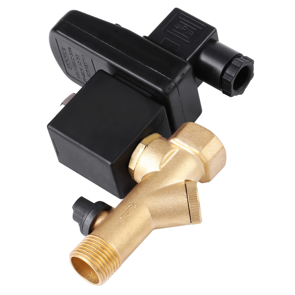 Valvola Scarico Elettronica Automatica Tempo Condensa Compressore Serbatoio Umidità Acqua Dn15 G1/2 Integrata (AC230V)