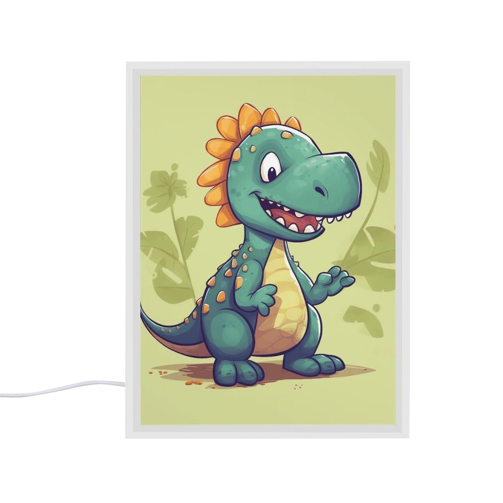 Miroir LED dinosaure portable éclairé avec trois modes de couleur pour maquillage