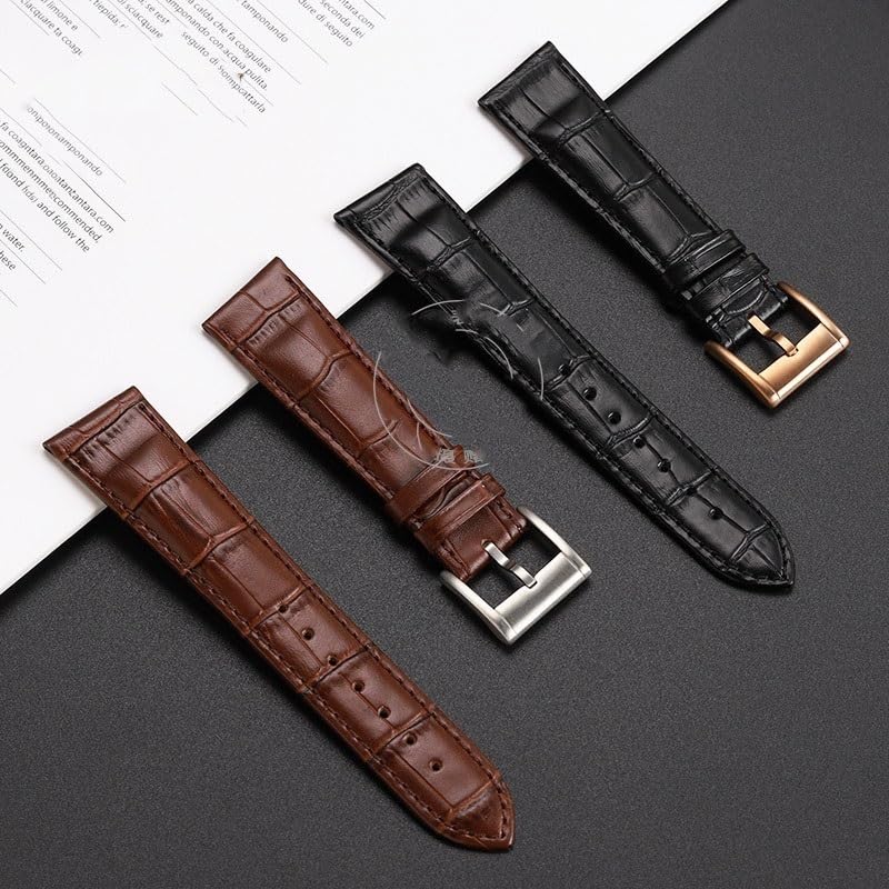 Bracelet montre Hamilton Khaki cuir véritable 21mm contre l'usure