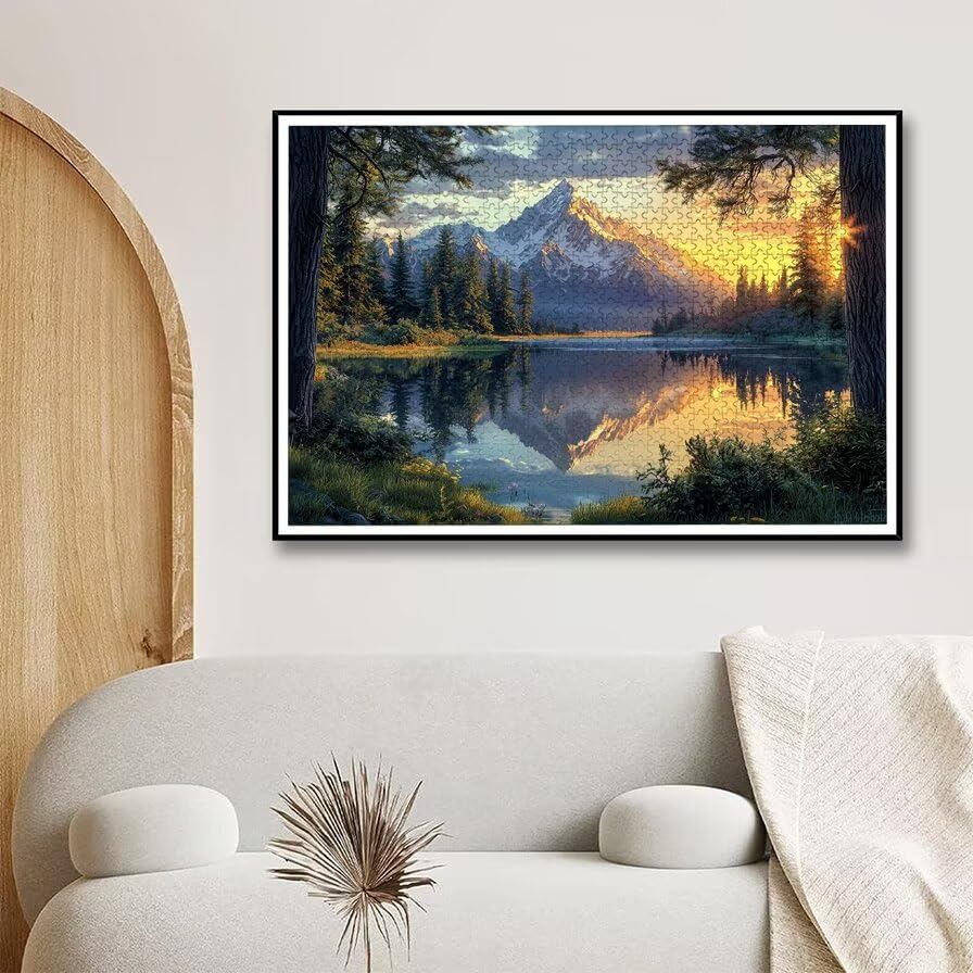 Puzzle 1000 Piezas, Puzzle Paisajes con Caja Regalo, Montaña Puzzles 1000 Piezas Adultos, Medidas: 75 x 50 cm, Rompecabezas Adultos de Madera, Rompecabezas Desafiante para Decoración Hogar, -6542