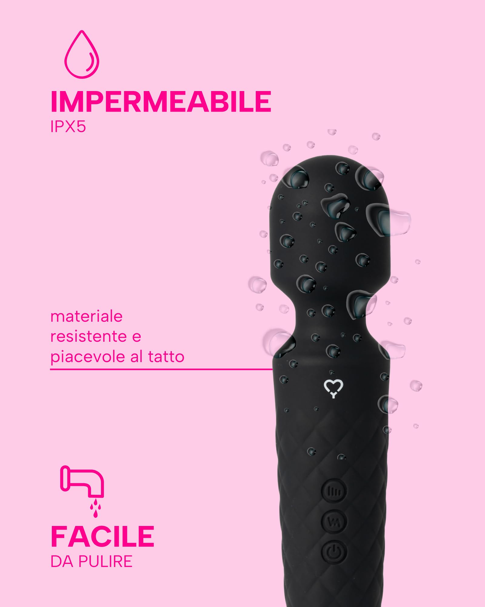 MySecretCase Magic Wand 20cm Stimolatore per Clitoride Vibratoreper Donna Wireless 20 Vibrazioni + 8 Velocità Sexytoysys Coppia Masturbatore per Donna Vibratore Clitoride Impermeabile USB