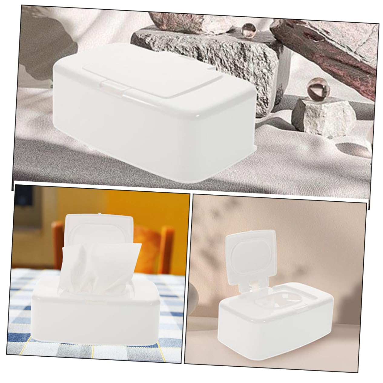 Ciieeo 12 Pièces Boite à essuyer lingettes pour bébés essuyer Le récipient étui à lingettes avec Couverture lingettes humides boîte de mouchoirs humides Tissu de bébé