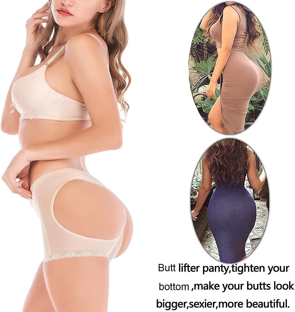 FOCUSSEXY Women's Butt Lifter Underwear Boyshort Panties Body Shaper