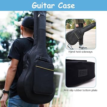 1Pcs Guitar Case, Acoustic, Electric & Classical Guitars, Black