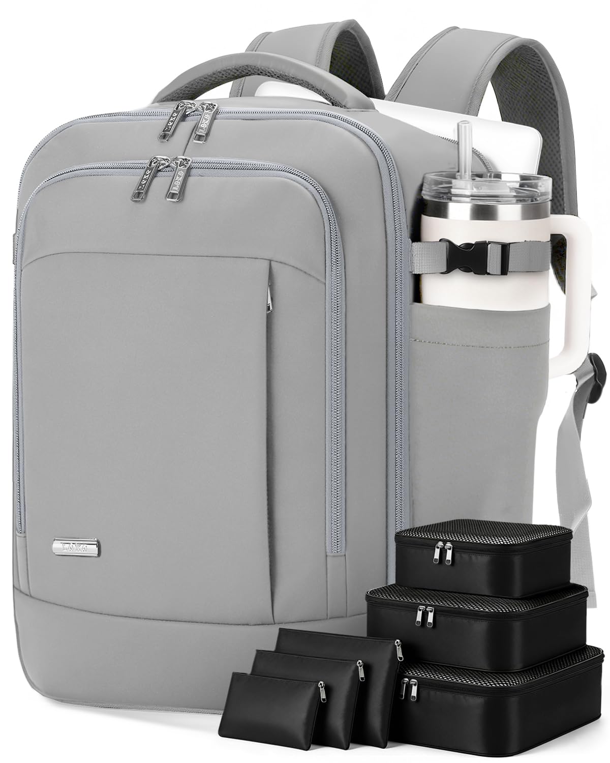 Lekespring Handgepäck Rucksack 40x20x25 cm für Ryanair, Reiserucksack mit 6 Packing Cubes, Kabinentasche für Flugzeug, Business, Arbeit, Weekender & Kurztrip