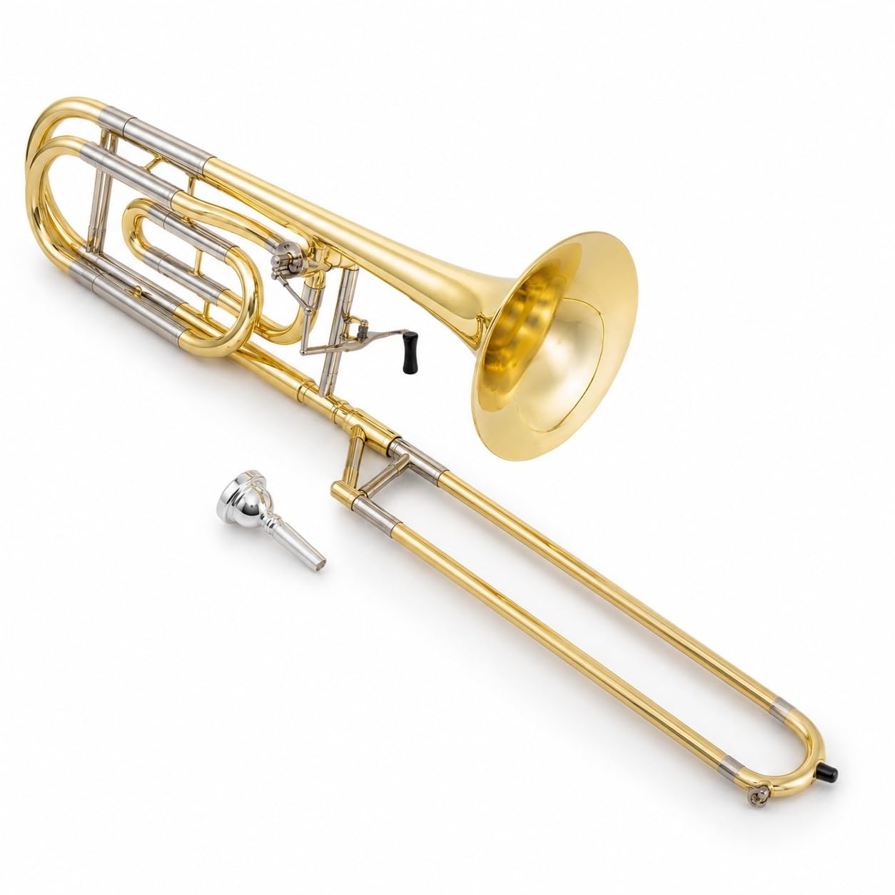 Tenorposaune mit variabler Tonhöhe Bb/F, goldlackiert