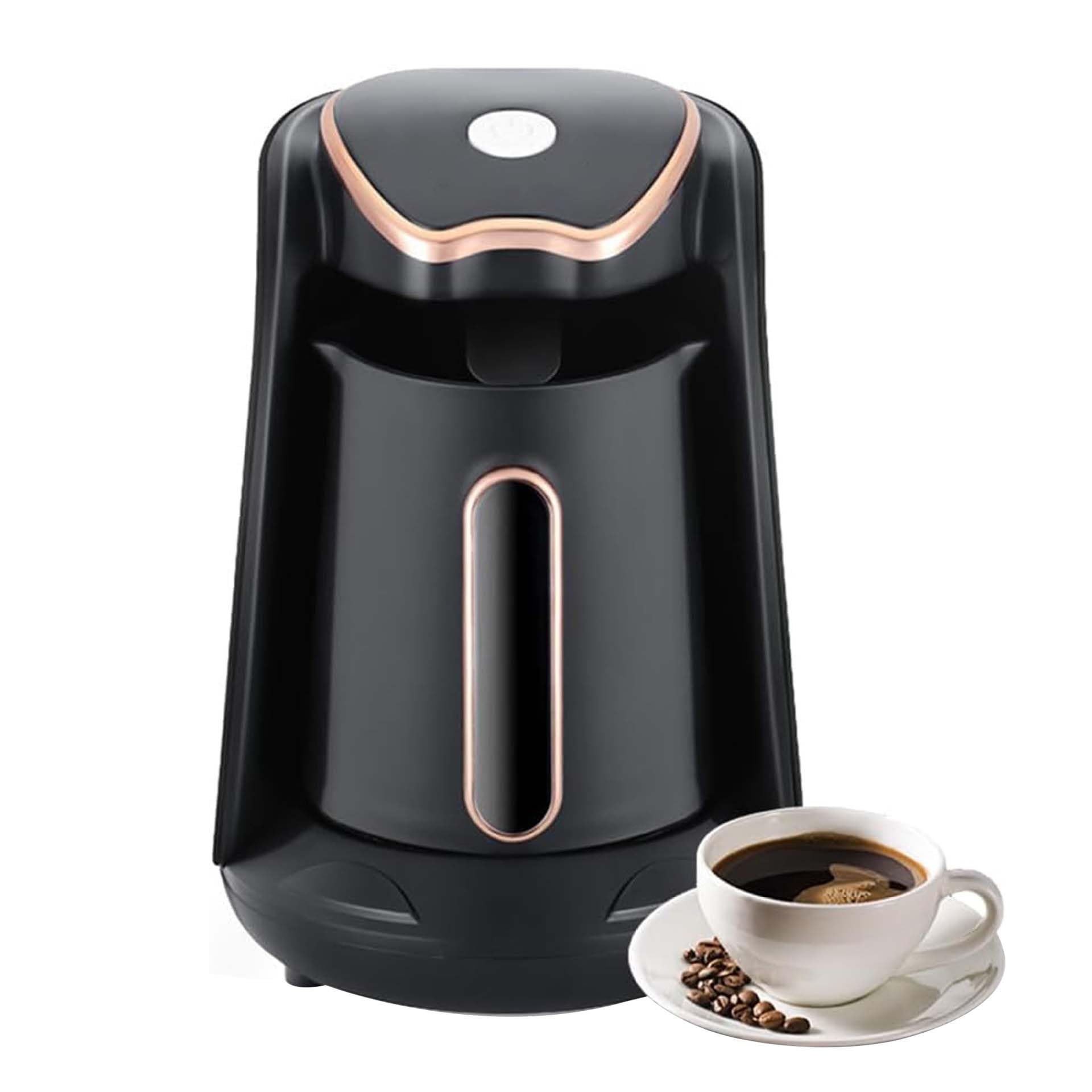 Macchina per caffè turco automatica, pentola elettrica One Touch per 1-4 tazze, anti-traboccamento, anti-bruciatura, design portatile per uso domestico